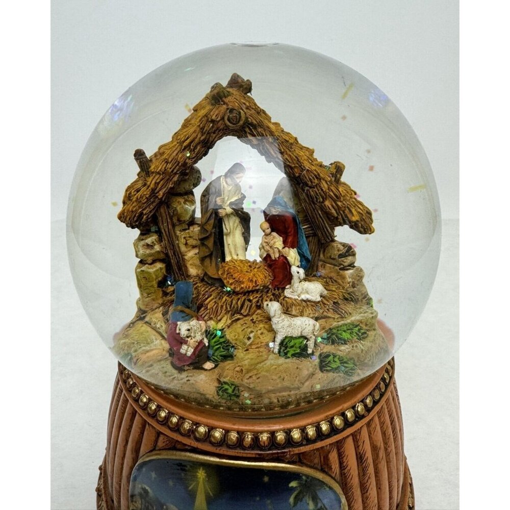 Roman Glitterdome Nativity Scene Musical Snow Globe 6" Tune: O Holy Night 2011 - Picture 3 of 14